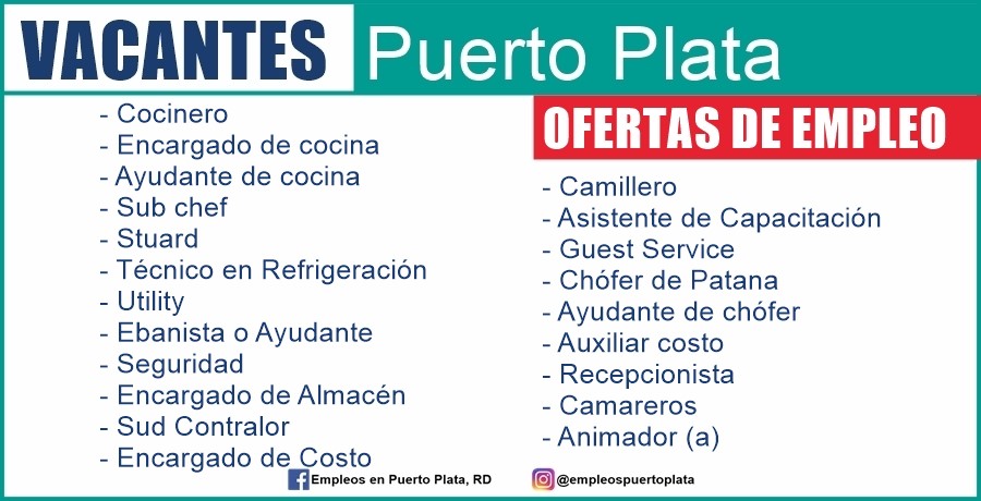 empleos puerto plata