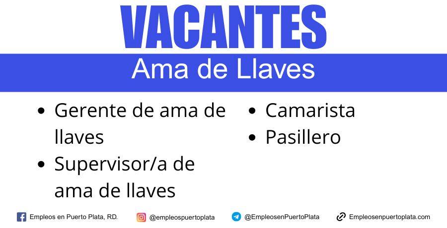 chc hotels y holiday inn solicita personal de ama de llaves en puerto plata