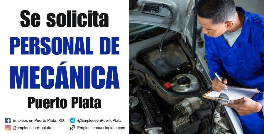 personal de mecanica puerto plata republica dominicana vacante empleo trabajar